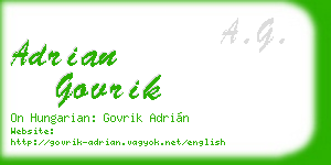 adrian govrik business card